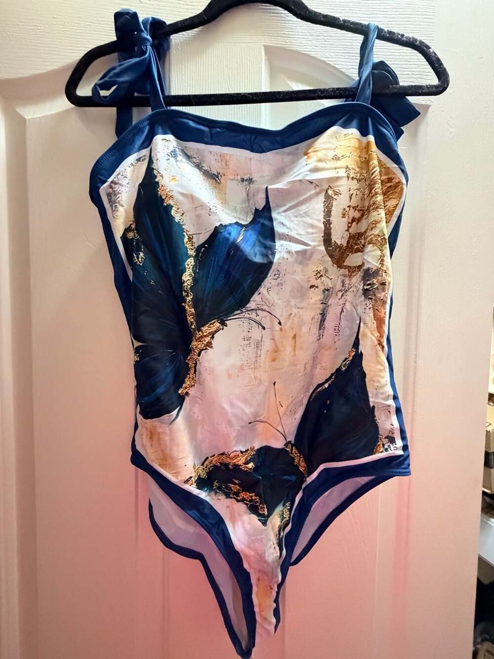 New. Sexy L Butterfly Swimsuit Women's Tummy Control Swimsuit Padded Swimwear Pu